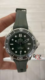 omega-seamaster-diver-300m-yesil-kaucuk-replika-saat-osd07