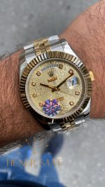 Rolex Day-Date Diamond Champagne 40 mm 126333 Silver Gold HS010