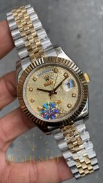 Rolex Day-Date Diamond Champagne 40 mm 126333 Silver Gold HS010