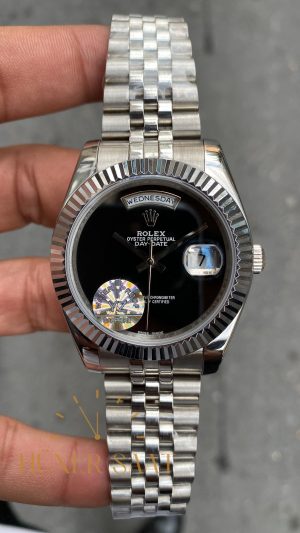 Rolex Day Date Siyah Kadran 40 mm 228239 Silver ROLDD040