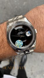 Rolex Day Date Siyah Kadran 40 mm 228239 Silver ROLDD040